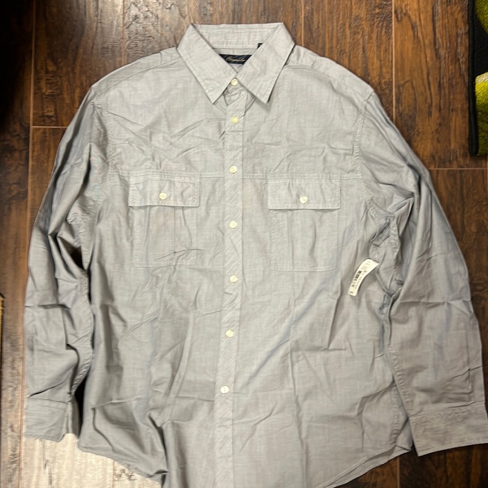 Casuals Long Sleeve Casual Shirt 
Dark Navy Blue 
Button Down 
Cotton 
Large